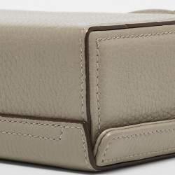Mark Cross Grey Leather Mini Grace Box Bag