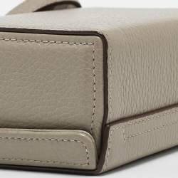 Mark Cross Grey Leather Mini Grace Box Bag