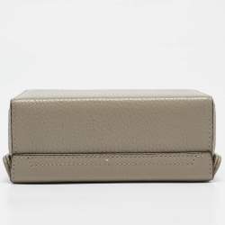 Mark Cross Grey Leather Mini Grace Box Bag
