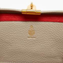 Mark Cross Grey Leather Mini Grace Box Bag