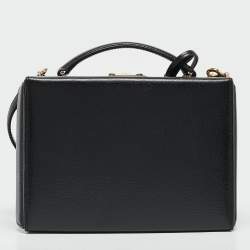 Pre Owned Mark Cross Black Leather Small Grace Box Bag