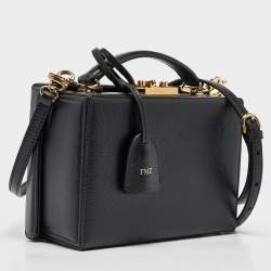 Pre Owned Mark Cross Black Leather Small Grace Box Bag