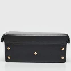 Pre Owned Mark Cross Black Leather Small Grace Box Bag