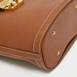 Mark Cross Brown Leather Benchley Top Handle Bag