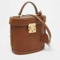 Mark Cross Brown Leather Benchley Top Handle Bag