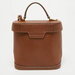 Mark Cross Brown Leather Benchley Top Handle Bag