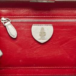 Pre Owned Mark Cross Silver Leather Small Grace Box Bag