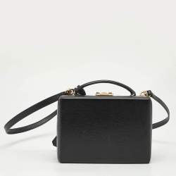Mark Cross Black Leather Small Grace Box Bag