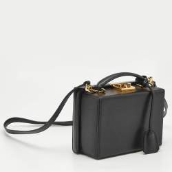 Mark Cross Black Leather Small Grace Box Bag