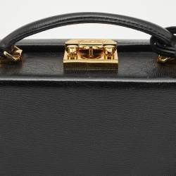 Mark Cross Black Leather Small Grace Box Bag