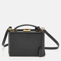 Mark Cross Black Leather Small Grace Box Bag