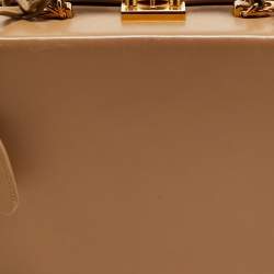 Mark Cross Tan Leather Grace Box Bag