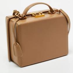 Mark Cross Tan Leather Grace Box Bag