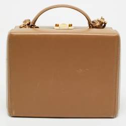 Mark Cross Tan Leather Grace Box Bag