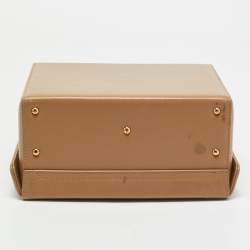 Mark Cross Tan Leather Grace Box Bag