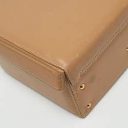 Mark Cross Tan Leather Grace Box Bag