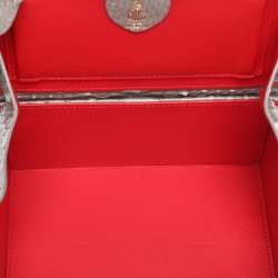 Pre Owned Mark Cross Grey Python Small Grace Box Bag