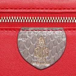 Pre Owned Mark Cross Grey Python Small Grace Box Bag