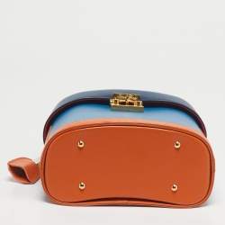 Pre Owned Mark Cross Multicolor Leather Benchley Top Handle Bag