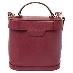 Mark Cross Red Leather Benchley Top Handle Bag