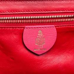 Pre Owned Mark Cross Blue/Pink Leather Grace Box Bag