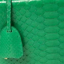 Mark Cross Green Python Small Grace Box Bag
