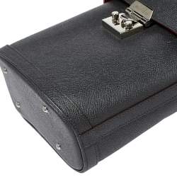 Mark Cross Black Leather Benchley Top Handle Bag