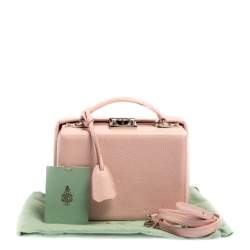 Mark Cross Light Pink Leather Small  Grace Box Bag