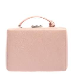 Mark Cross Light Pink Leather Small  Grace Box Bag