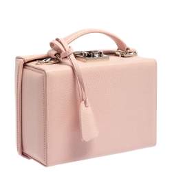 Mark Cross Light Pink Leather Small  Grace Box Bag