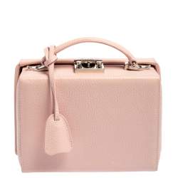 Mark Cross Light Pink Leather Small  Grace Box Bag