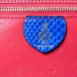 Mark Cross Blue Python Small Grace Box Bag