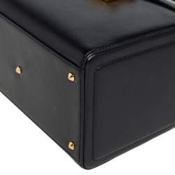 Mark Cross Black Leather Sara Top Handle Bag