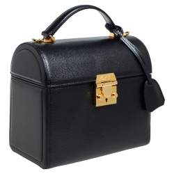 Mark Cross Black Leather Sara Top Handle Bag