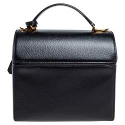 Mark Cross Black Leather Sara Top Handle Bag
