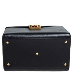 Mark Cross Black Leather Sara Top Handle Bag