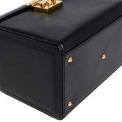 Mark Cross Black Leather Sara Top Handle Bag