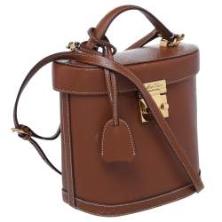 Mark Cross Brown Leather Benchley Top Handle Bag
