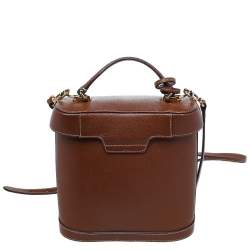 Mark Cross Brown Leather Benchley Top Handle Bag