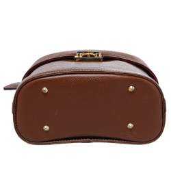 Mark Cross Brown Leather Benchley Top Handle Bag