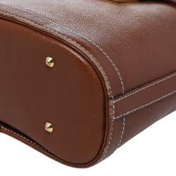 Mark Cross Brown Leather Benchley Top Handle Bag