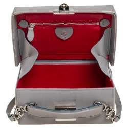 Mark Cross Grey Leather Small Grace Box Bag