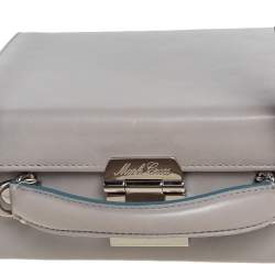 Mark Cross Grey Leather Small Grace Box Bag