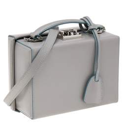 Mark Cross Grey Leather Small Grace Box Bag