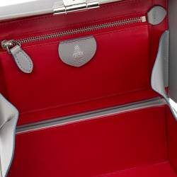 Mark Cross Grey Leather Small Grace Box Bag