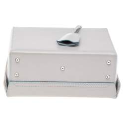 Mark Cross Grey Leather Small Grace Box Bag