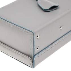 Mark Cross Grey Leather Small Grace Box Bag