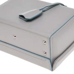 Mark Cross Grey Leather Small Grace Box Bag