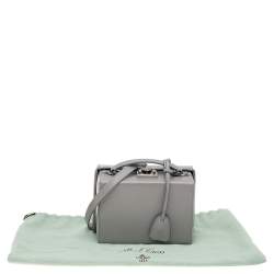 Mark Cross Grey Leather Small Grace Box Bag