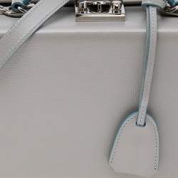 Mark Cross Grey Leather Small Grace Box Bag